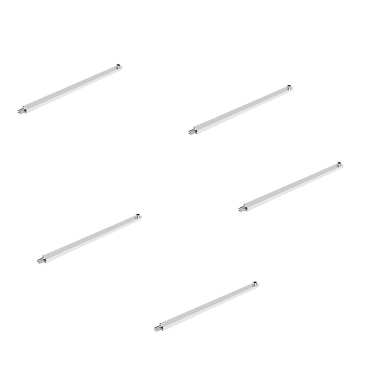 

5Pcs 40 Cm Square Shower Arm Extension Arm Wall Mount For Rain Shower Head Shower Rod Rainfall Shower Head Arm Chrome-B61B срібний