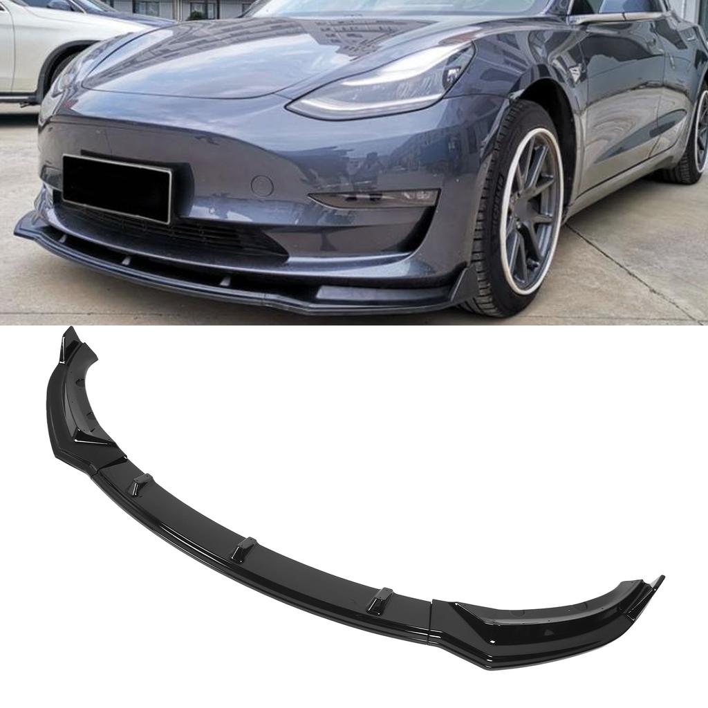 3PCS Front Bumper Lip Spoiler Reduce Wind Resistance Abrasion Resistant Replacement for     2017 to 2023