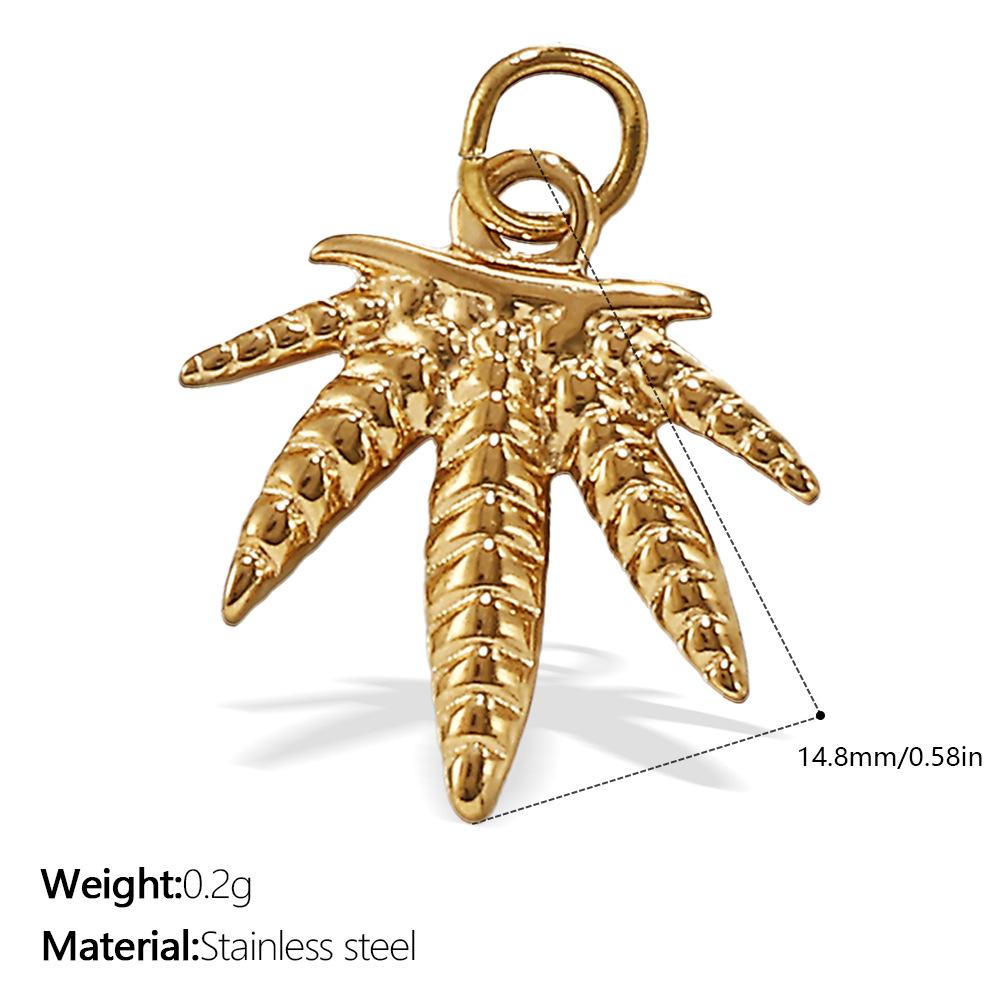 European and American creative colorful and diverse DIY pendant stainless steel plated 18K gold versatile pendant collection