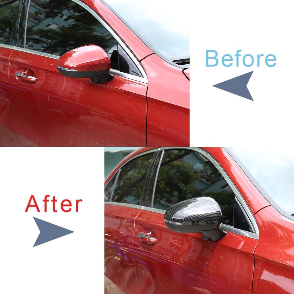 Set of Door and Side Mirror Covers for W177 Made of ABS Easy Exterior Custom Accessories Fiber 2-Piece Mercedes-Benz A-Class (2019) Material,