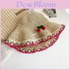 Ethnic Style Wide Brim Straw Hat For Women Summer Sun Protection Beach Fashion