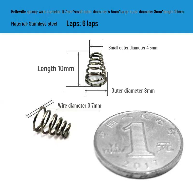 Belleville 304 Stainless Steel Compression Spring with High Elasticity