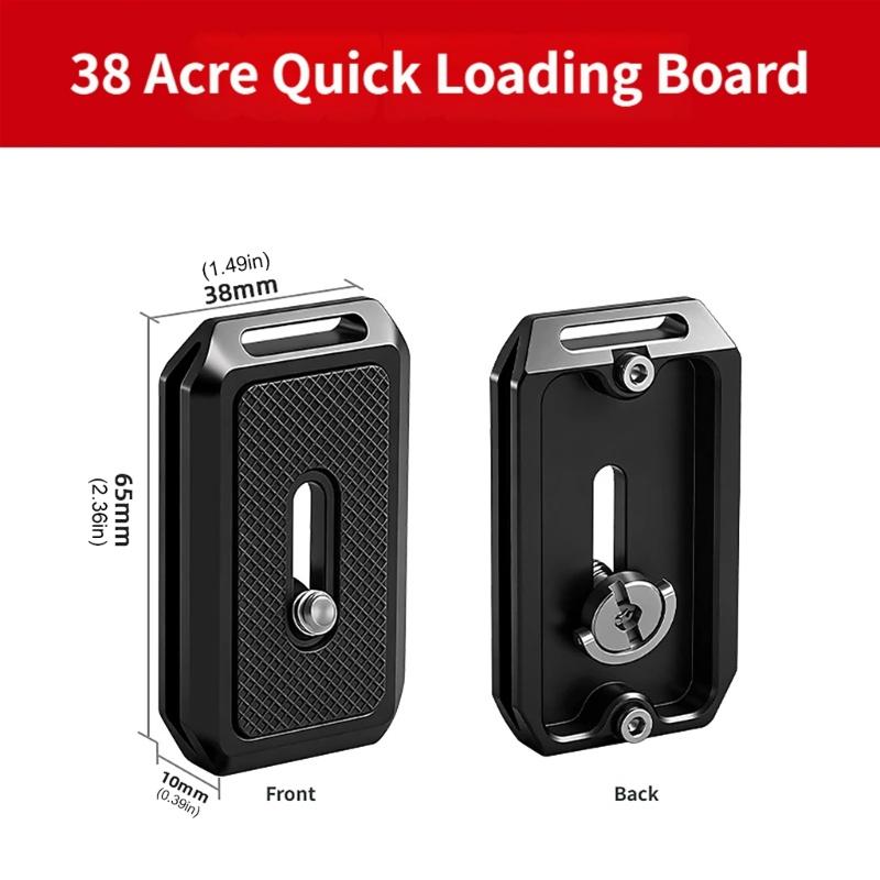 38mm Arca Standard Quick Release Plate For Tripod Ball Head With Anti Slip Rubber Pad And Precise Positioning Marks