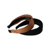 Wide Hairband Vintage Solid Color Women Headband Sweet Hair Hoop Suede Korean Style Hair Hoop