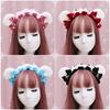 A handmade olita animal ear headband, Lolita jewelry, lace bear ear headband.