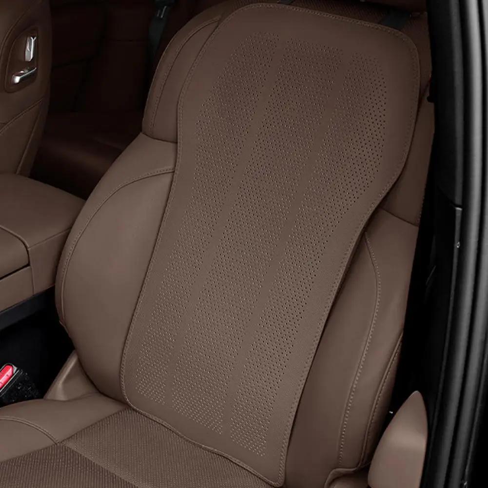 Car Seat Back Cushions Universal Breathable Leather Front Accessories Mat Protector Seat Interior Cushion Backrest Car Supp S8F5