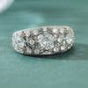 Fashion Dazzle Synthetic Zirconia Silvery Plated Promise Ring for Women Elegant Charm Design Banquet Wedding Jewelry Accessories