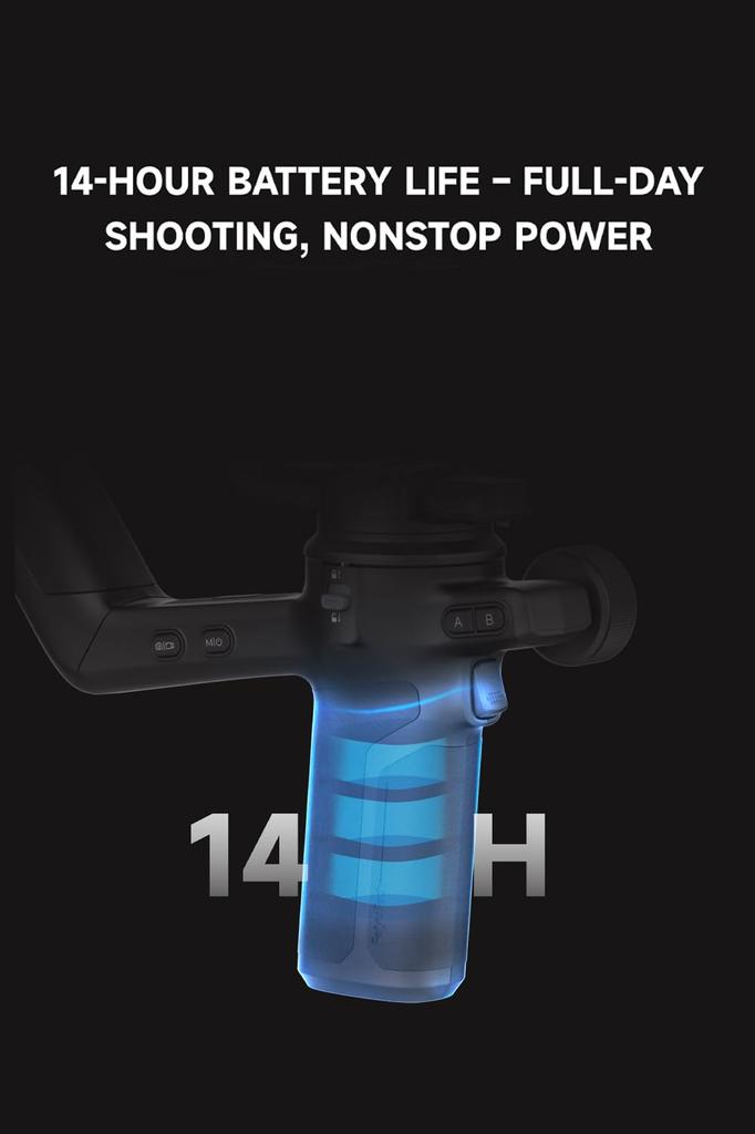 FeiyuTech SCORP 3 Camera Gimbal with AI Detachable Remote Control Max Camera Bluetooth Shutter and Portrait Mode Built-in Tracker, Handle, 3.5kg