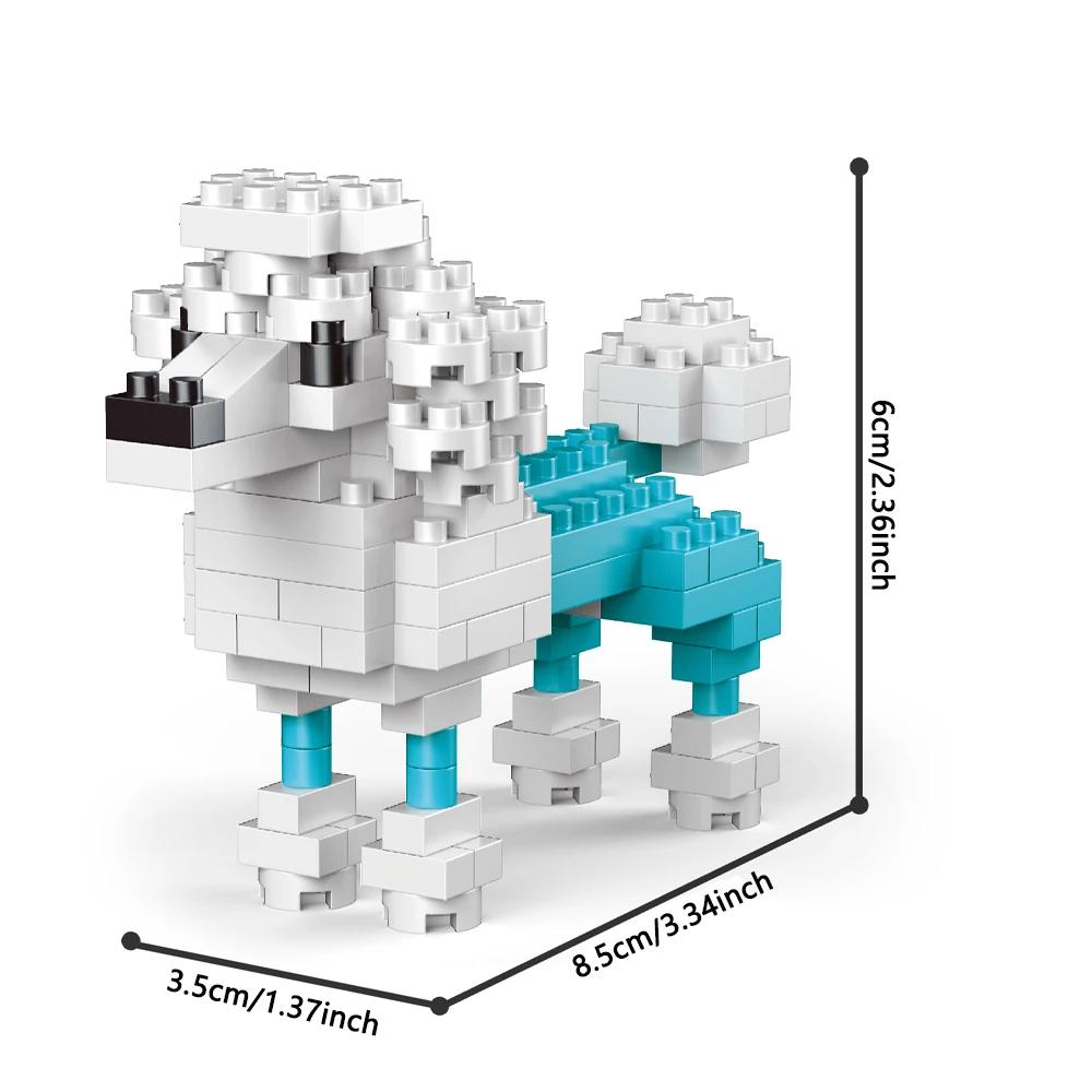 Knew Built Super Mini Perros Perro Salchicha Bloques de Construcción Juguetes Kit: Corgi Poodle y Juguete Interactivo de Aprendizaje para Principiantes Regalo