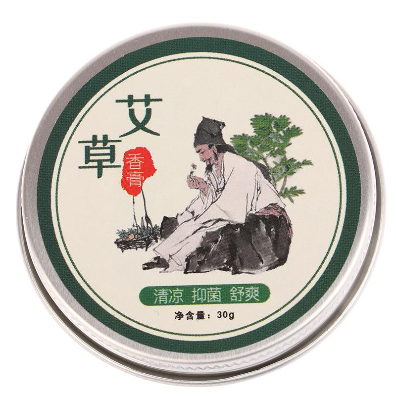 30G Herbal Moxibustion Cream Moxa Ointment Mugwort Health Care Massage Oil Relief Arthritis Body Pain Prevent Mosquito Bites