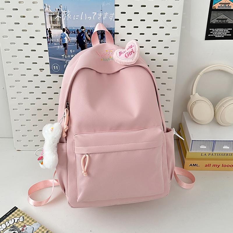 High Value Backpack Female Junior High School Student Small Fresh Girl Fashion Backpack Lightweight High School College Student Class Backpack