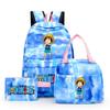 3Pcs/set Anime One Piece Anti-Theft Backpack Casual Daypack with Lunch Bag Pencil Case Back To School Daily Bookbag for Boy Girl Mochila Rucksack