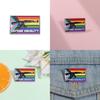 Geometric Versatile Rainbow Brooch Multifunctional Metal Pin For Fashionable Attire