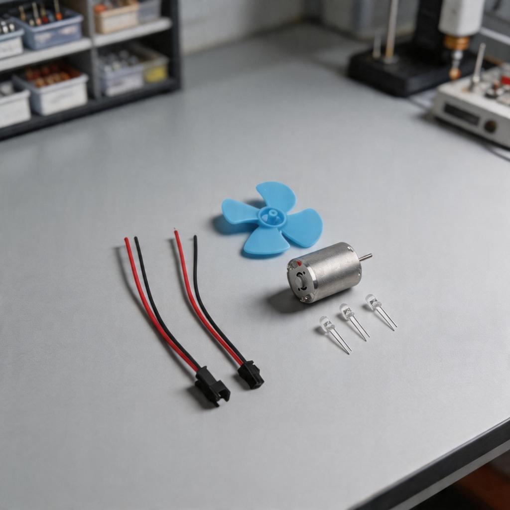 Wind Turbine Generator Kit Small Dc Motor Fan Blade Science Learning Tool