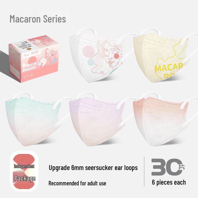 3D Farbverlauf Rouge Maske: Einweg-Gesichtsmaske für Erwachsene im Pure Desire-Stil