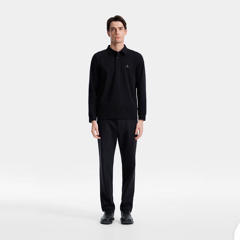 Biyinlefen Men's Lightweight Soft Stretch Long Sleeve Polo Shirt