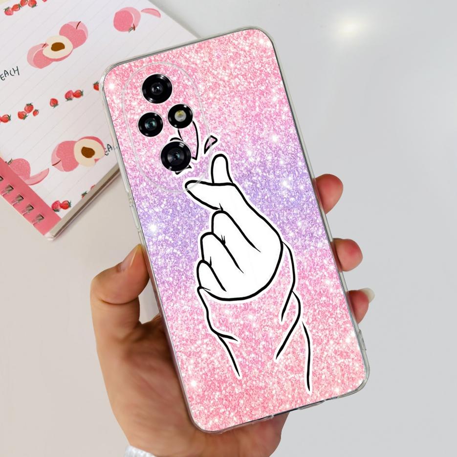 For Honor 200 Pro Case ELP-AN00 Cute Cat Painted Cover Clear Silicone Phone Case For Honor 200 Lite Honor200 Pro Soft TPU Fundas