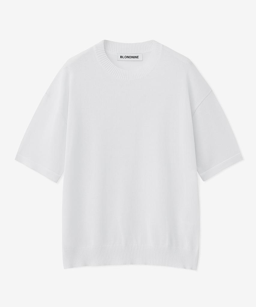 BLOND9 Cool Essential Round Neck Short Sleeve Knit (9 Colors)