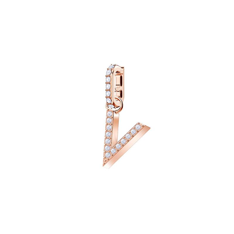 Swarovski Variety of magic chain REMIX letter V artificial crystal pendant for women 5437610 золотой