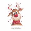 Christmas Deer Pattern Girls Clothing Patches DIY Washable Transfer Sticker Garment Accessory