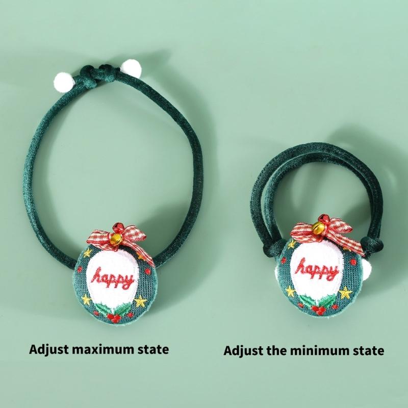 Pack of 2 Plush Pet Collars Funny Christmas Party Dogs Collar Pet Party Neckwear Cats Collar for Festival Celebration