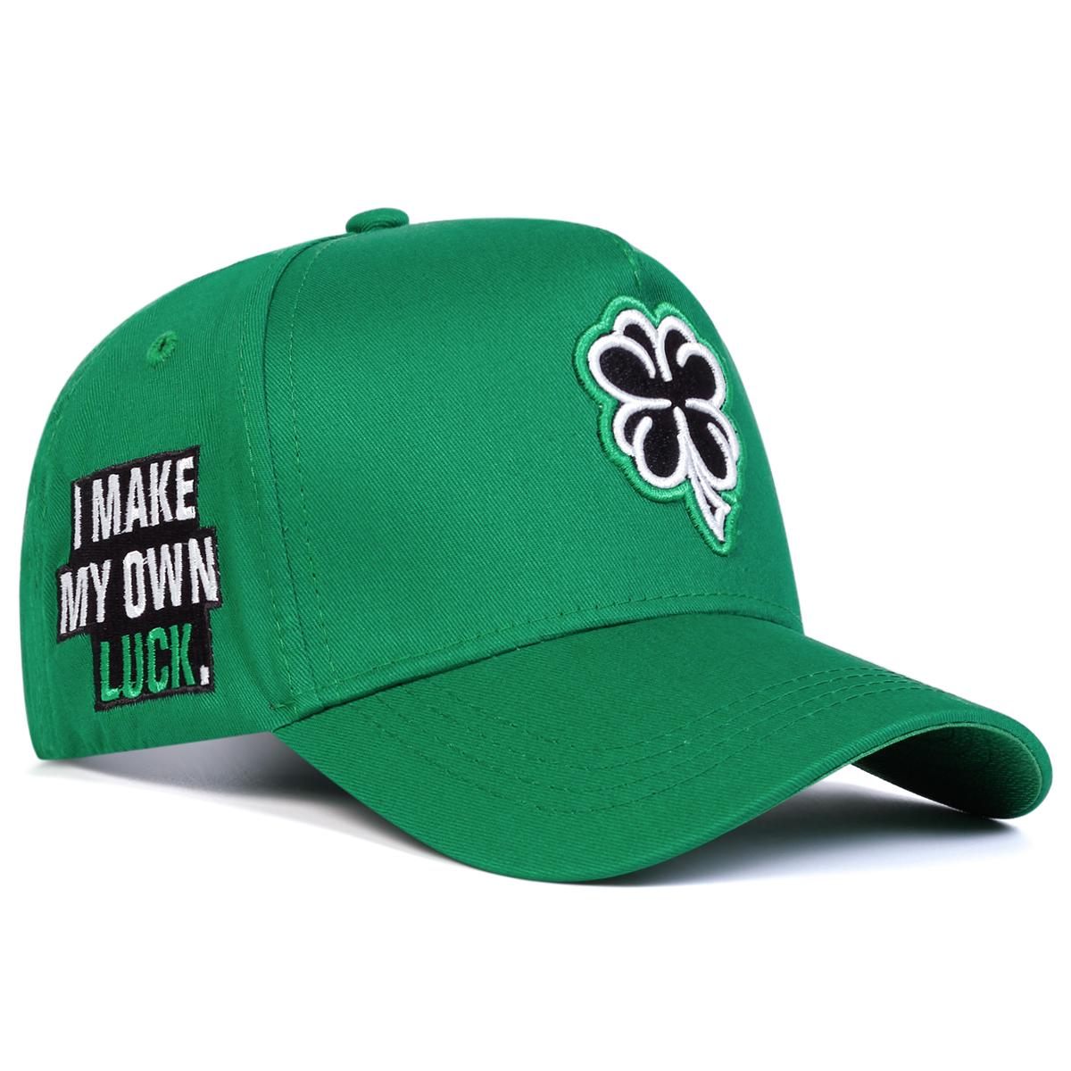 

Бейсбольные кепки унисекс с вышивкой клевера, регулируемые повседневные шляпы для отдыха на весну и лето, солнцезащитные кепки зелёный
