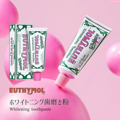 Eucimol White Pink Toothpaste, Peach Floral Mint Scent, 106g X 2-Pack
