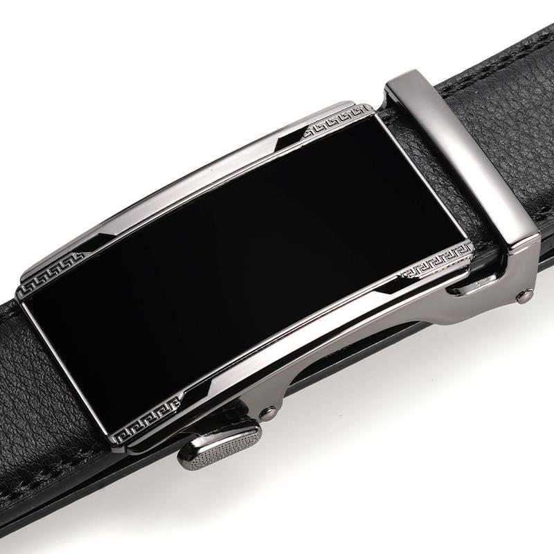 Men's Belt Korean Style Trendy Automatic Buckle Leather Pants Belt Business Casual Young and Middle Aged Belt Men