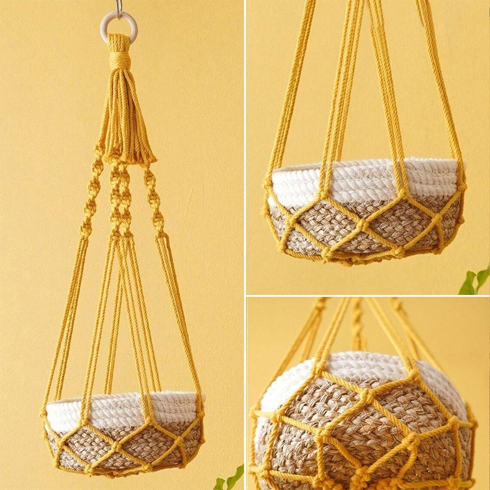 Handmade Macrame Plant Hangers Garden Plant Pot Holder Decor Hanging Basket