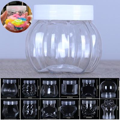 17 Types Plastic Candy Jars Plastic Cookie Jars With Lids Food Storage Container Wide Mouth Jar Reusable Cookie Container DIY