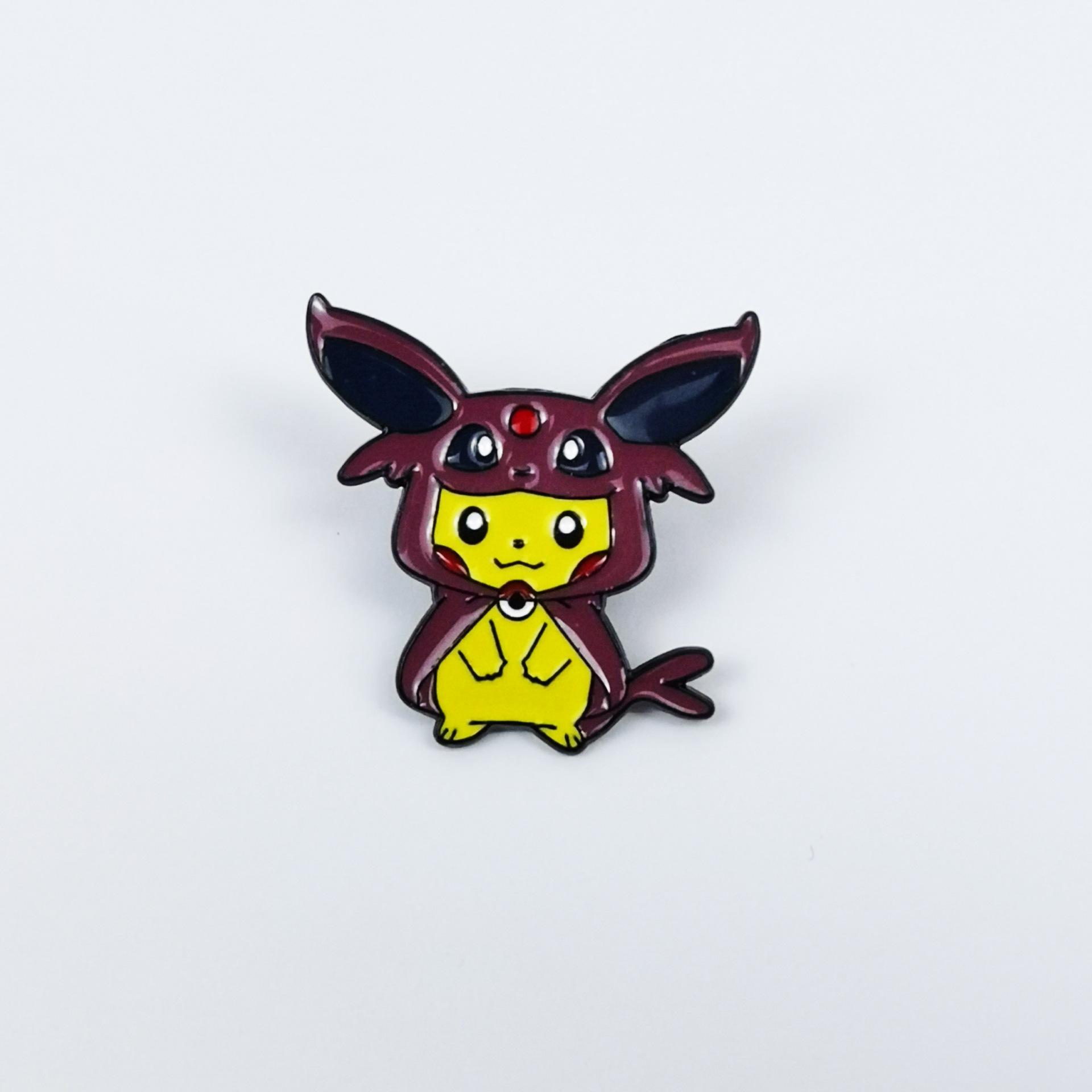 Pokémon Anime Merchandise: Cute Eevee Headband & Pikachu Brooch Backpack Badge
