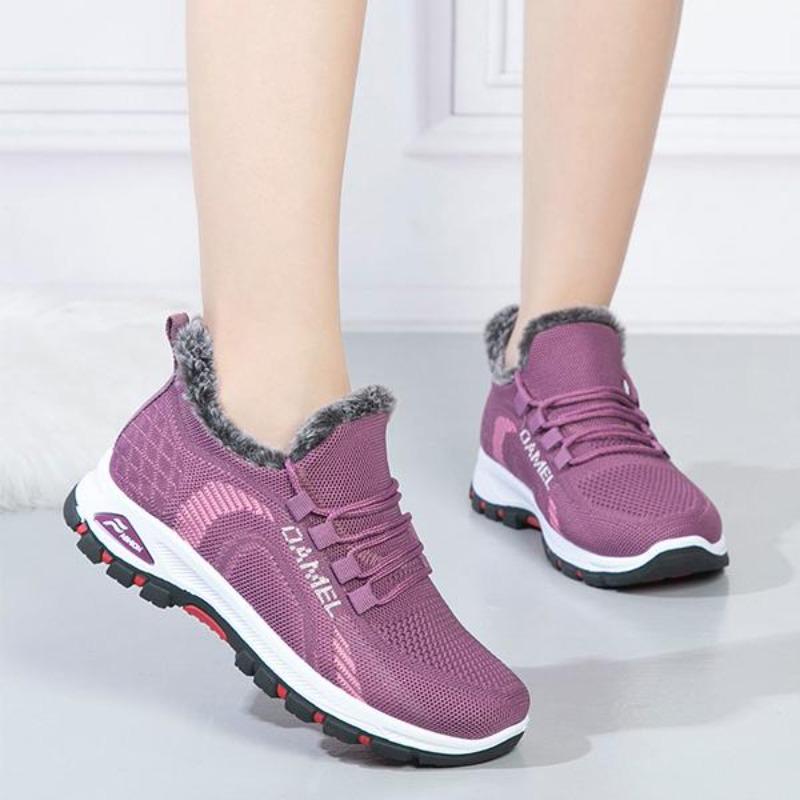 Nuove scarpe sportive da donna addensate in velluto Plus Scarpe calde casual alla moda Scarpe da corsa invernali antiscivolo e ammortizzanti