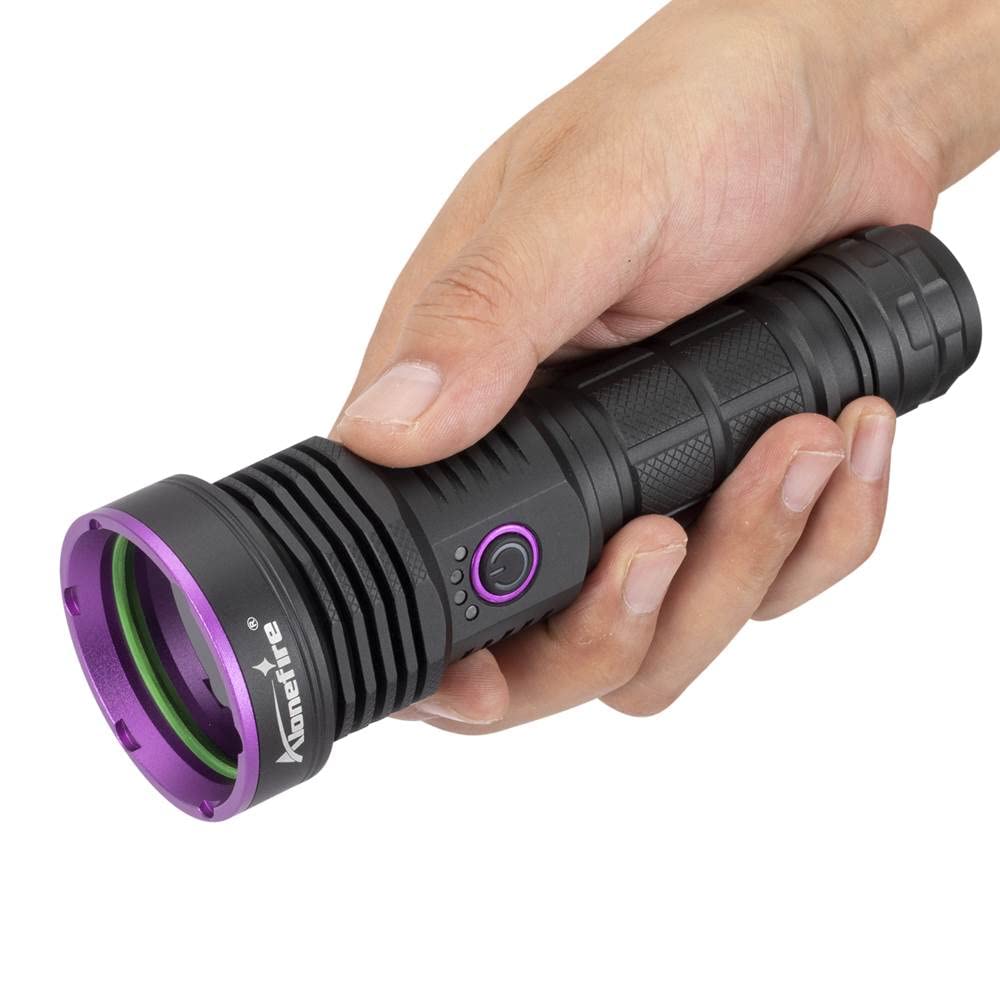 Alonefire SV43 36W Ultraviolet Black Light, Powerful UV LED Light with 365nm Wavelength, USB C-Type Rechargeable, Anisakis Light, Reverse Charging,