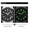NAVFIROCE Original Men Quartz Watch Stainless Steel Strap Stopwatch Chronograph Date Waterproof Luminous Pointer Men Fashion Watch NF8081