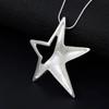 Y2K Hollow Five-pointed Star Pendant Necklace for Women Egirl Korean Fashion Punk Sweater Neck Chain Trend Jewelr