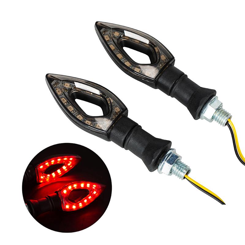 2pcs DC 12V Motorcycle LED Turn Signals Light 12V Indicator 8mm Fit For Most Motorcycle