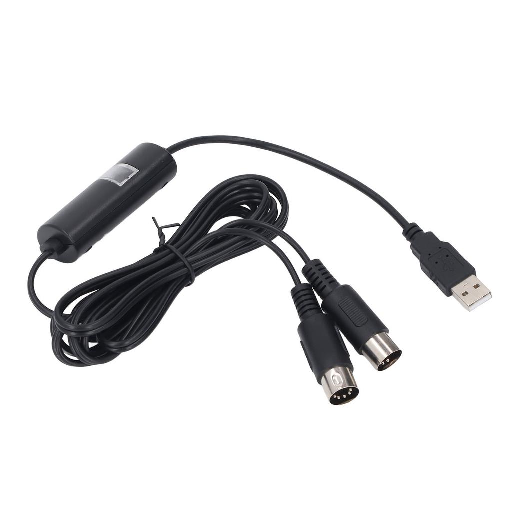 USB zu MIDI Kabel 5ft USB MIDI Schnittstellenadapter MIDI zu USB Kabel Konverter für Musikkeyboard Klavier zu PC Laptop