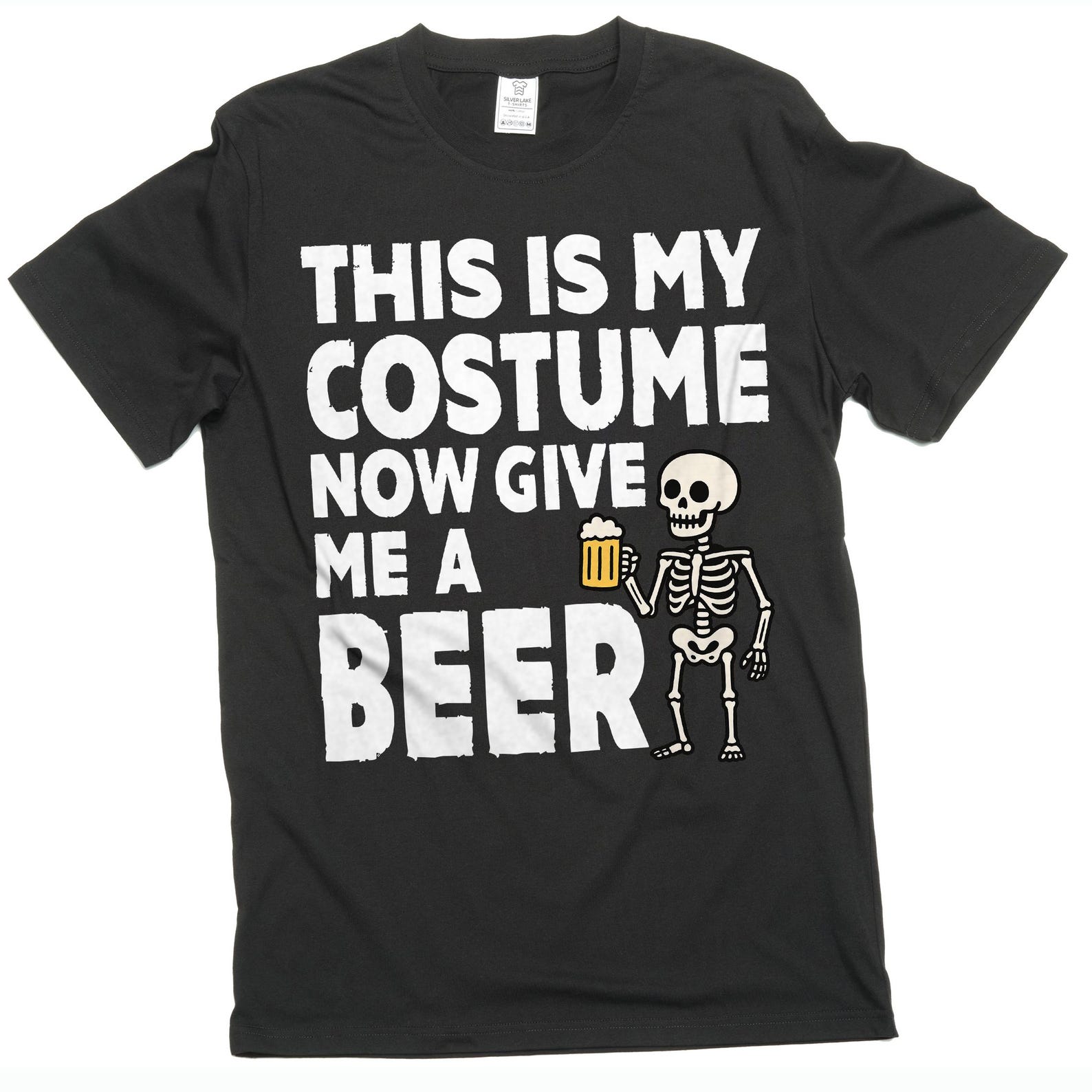 Men s funny this is my costume now give me a beer T-shirt Christmas Halloween outfit 3XL