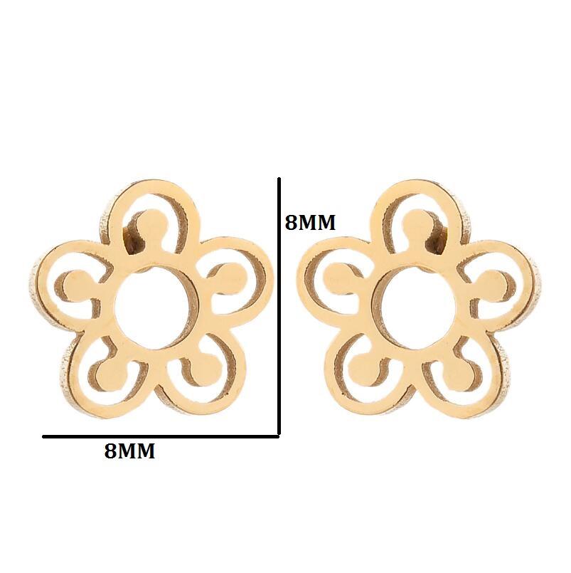 Plum Blossom Earring For Women Free Shipping Hypoallergenic Surgical Steel Ear Piercing Flower Shaped Girl Earrings Pendientes