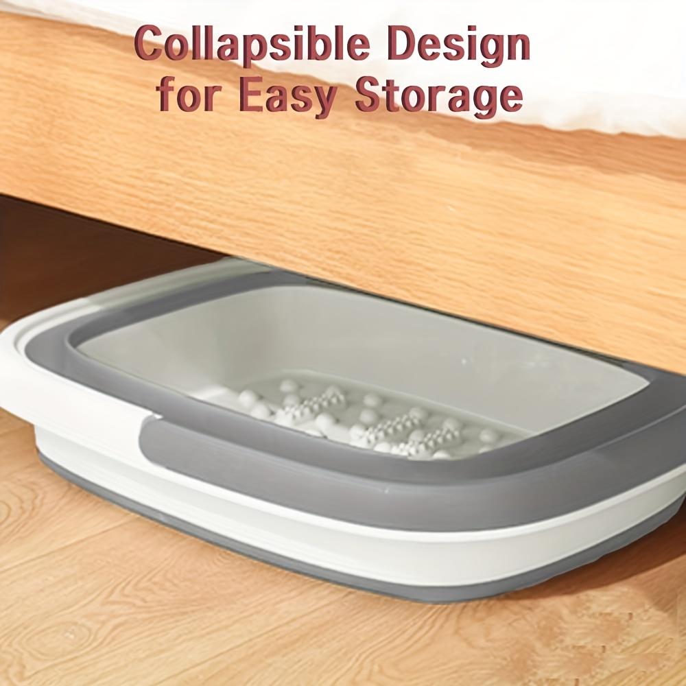 Foot Bath Bucket Portable Folding Household Massage Deep Bucket Over The Knee Foot Bath Tub Over The Calf To Increase The Plastic Foot Bath Bucket.