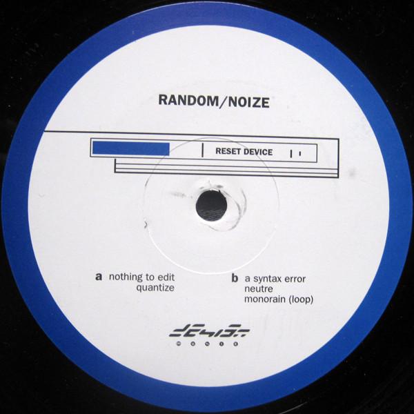 

12inch Record RANDOM NOIZE Reset Device DES012 Design Music 2000 UK Dance Electronica Used