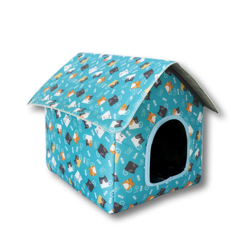 Washable Folding Cat Nest Stray Pet House Wear-resistant Creative Dog House All Seasons Removable Outdoor Waterproof Cat House