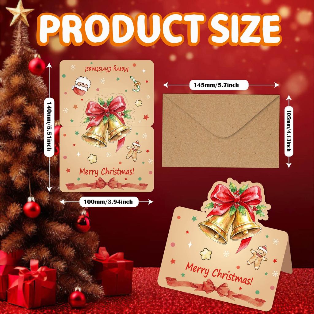 Christmas Holiday 3d Greeting Card Set With Foil Stamping For Festive Gift Exchange