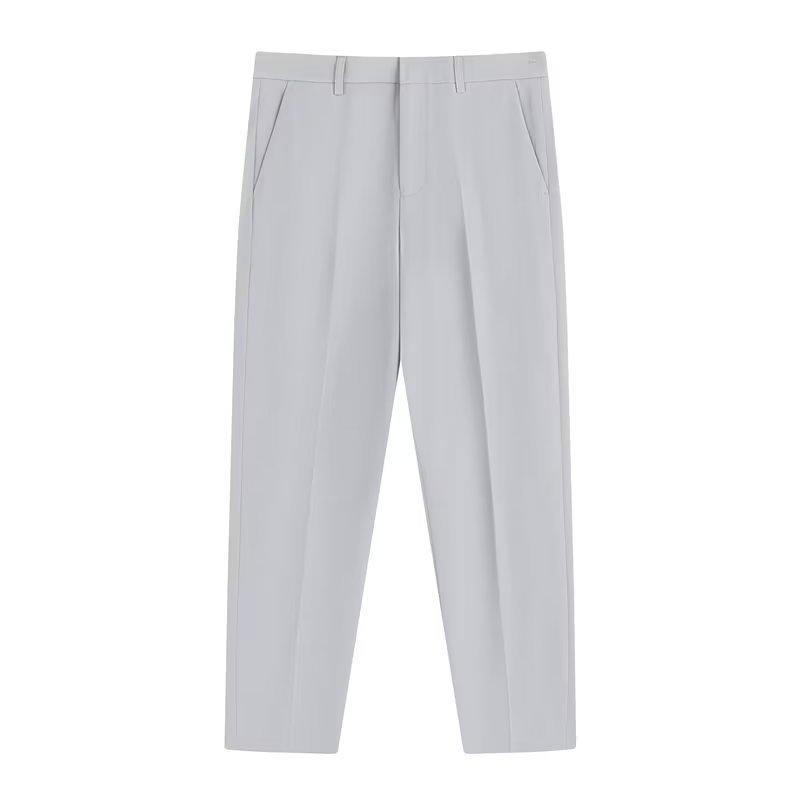 Men's Casual Slim-Fit Drape Nine-Point Suit Pants