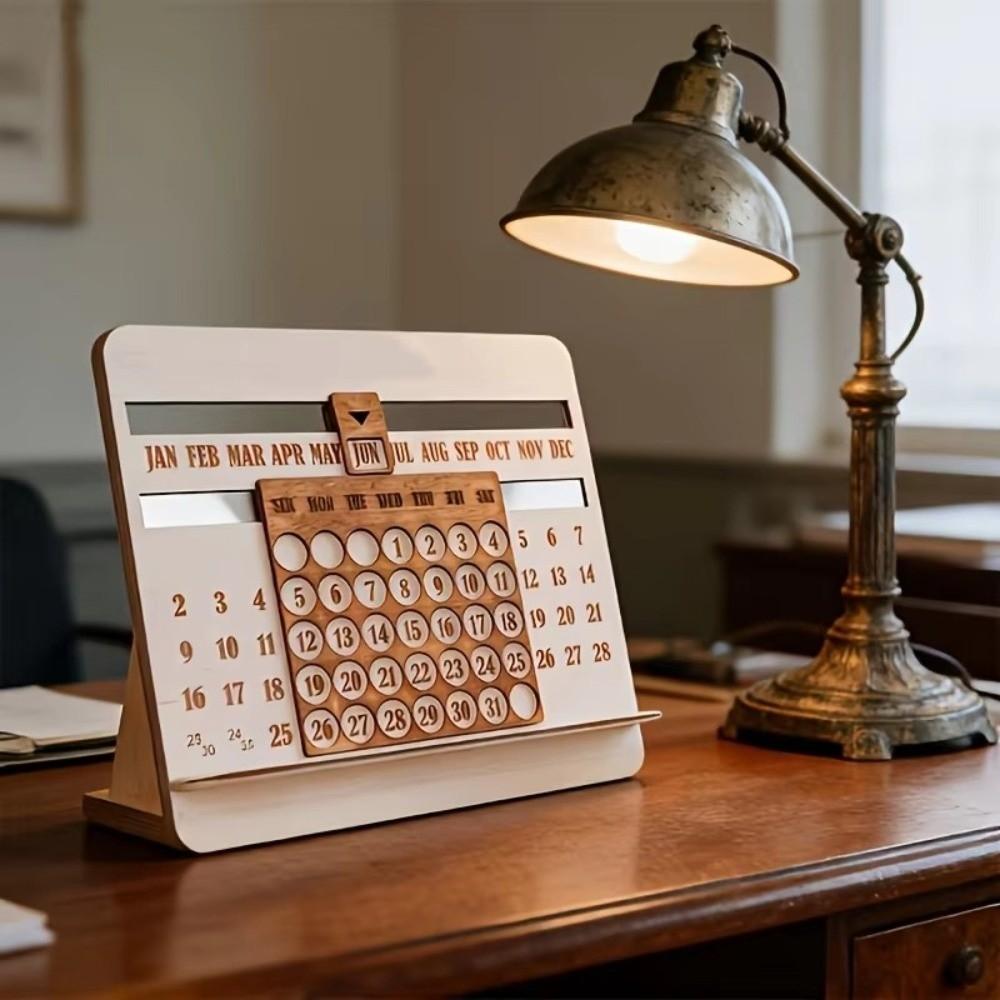 Monthly Chart Design Desk Calendar Wooden Monthly Chart Calendar Gift For Colleagues