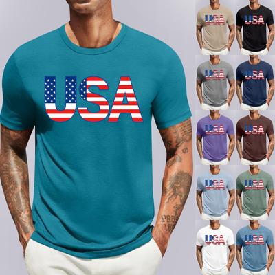 Men's Casual Fashion Comfortable Independence Day Pullover Sweatshirt Top
