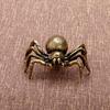 Solid Copper Spider Figurine Miniature Retro Brass Animal Tea Pet Creative Desktop Toy Ornaments Crafts Accessories