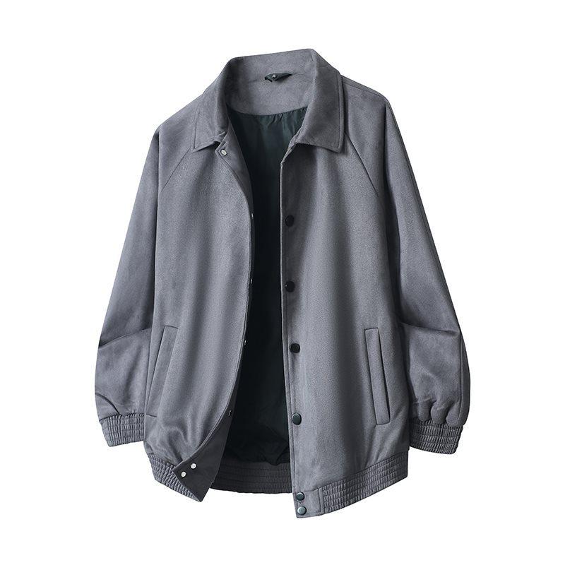 Herrenmode Frühjahr 2026: Hongkong-Stil Wildleder-Fleecejacke – Trendige, Attraktive, Vielseitige und Schlichte Oberbekleidung.