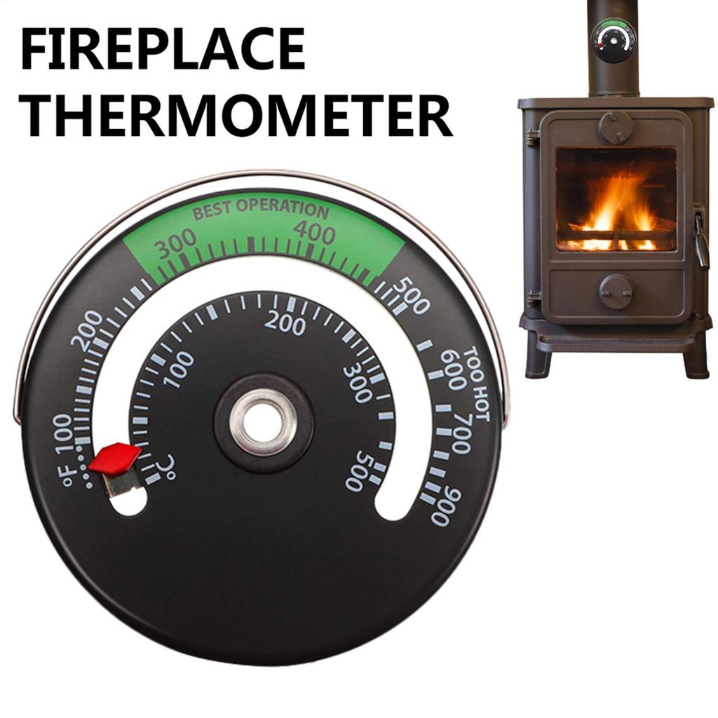 0~500 Celsius Fireplace Fan Thermometer Magnet Stovepipe Thermometer Household Wood Burning Stove Fireplace Thermometer