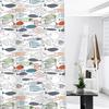 Fish Shower Curtain Ocean Animal Modern Multi-Color Fish Art Polyester Fabric Shower Curtain 72X72Inches
